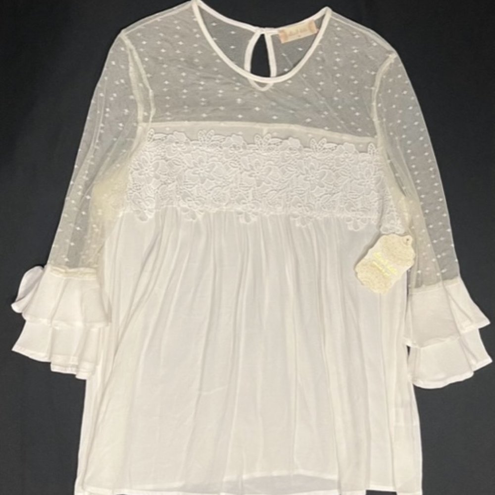 Altered State Lace Top Color Ivory Size Medium